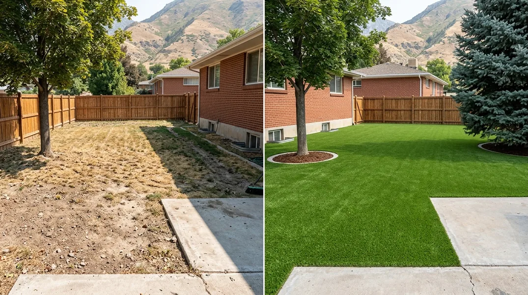 Result artificial grass installation in Provo - Provo Artificial Grass Installation